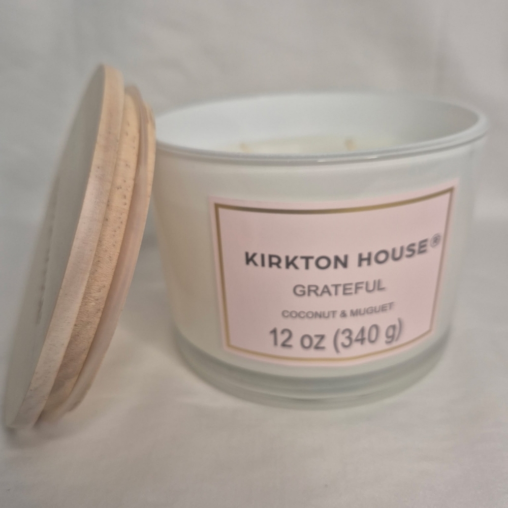 Kirkton House Grateful Coconut & Muguet Light Scented Calming Spa White 12oz